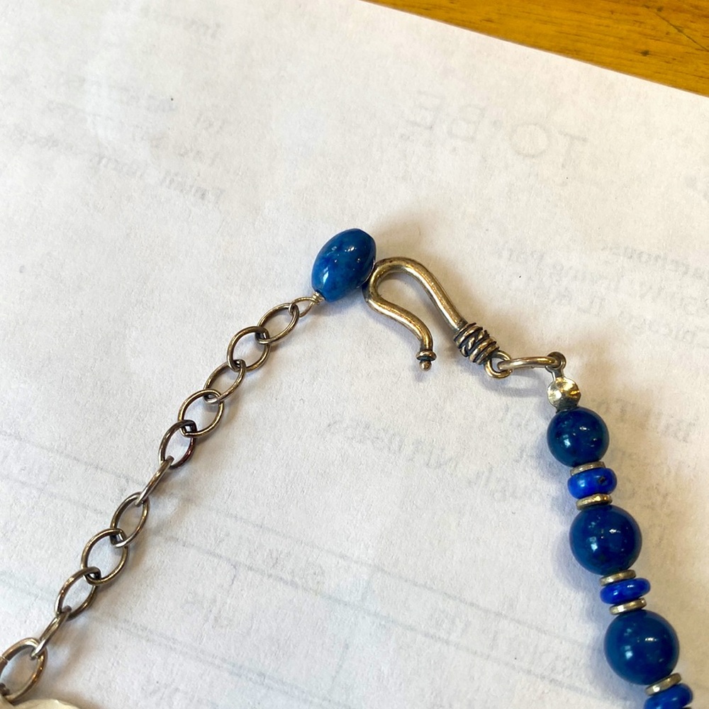 Sterling silver and lapis lazuli necklace🌺 - Picture 4 of 4